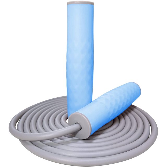 Weighted Jump Rope Fitness-1LB Silicone Thick Heavy Skipping Rope for Women and Men,Adjustable Lengt