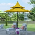 thumbnail image 2 of Maypex Outdoor Patio Umbrella 9 Ft Pagoda with Crank, No Tilt, Yellow, 2 of 6