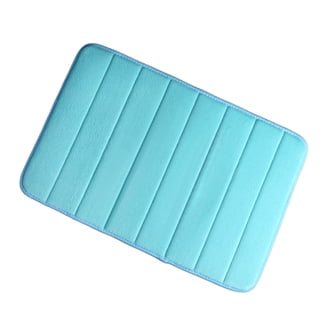 MICRODRY Memory Foam Bath Mat – Super Absorbent, Skid-Resistant, Machine Washable, 24"x58", Aqua Color
