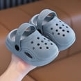 thumbnail image 2 of KPOPLK Toddler Clogs Boys Girls Ganden Shoes Little Kids Slip on Slides Sandals Children Summer Beach Pool Water Shower Slippers Size 7,Blue, 2 of 6