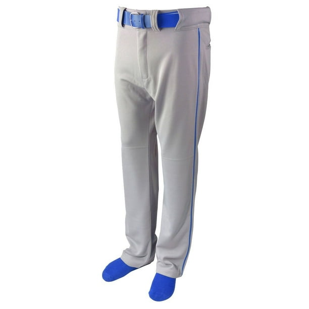 Martin Sports YOUTH Baseball / Softball GREY Belt Loop Pants with ROYAL