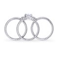 thumbnail image 4 of BERRICLE Sterling Silver 3-Stone Wedding Engagement Rings 1.8 Carat Pear Cut Cubic Zirconia CZ Woven Ring Set for Women, Rhodium Plated Size 8, 4 of 13