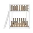 thumbnail image 4 of Max & Lily Solid Wood Scandinavian Twin over Twin Bunk Bed for Kids with Ladder, 4 of 14