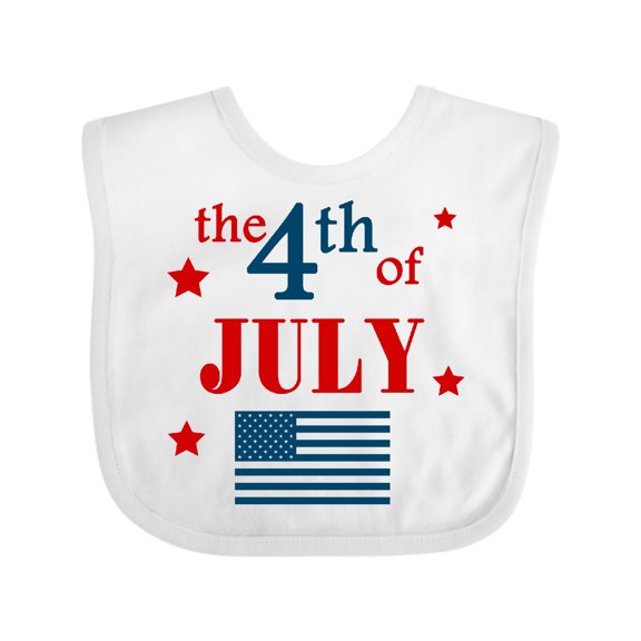 Inktastic The 4th of July- Boys or Girls Baby Bib