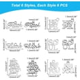 thumbnail image 5 of 36Pcs 6 Styles Stainless Steel Pendants Word Message Charms Pendants for DIY Necklace Bracelet Jewelry Making Accessories Hole: 1.5mm, 5 of 6