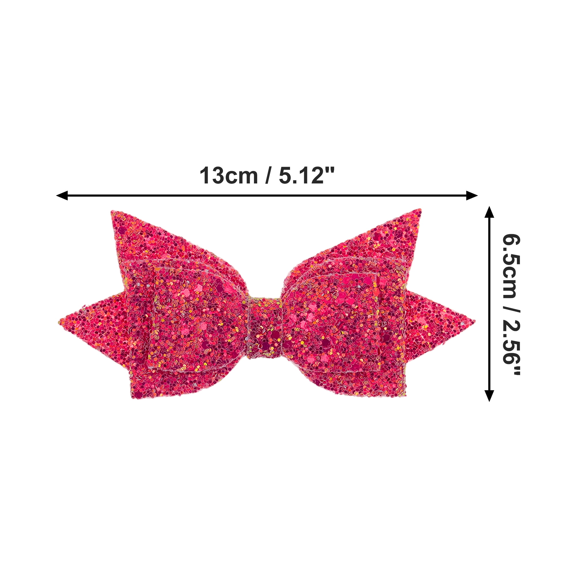 Unique Bargains 1Pc Shiny Bow Home Decoration Drinkware Accessory Red Pink