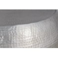thumbnail image 3 of 32" Round Aluminum Coffee Table featuring Hand Hammered Antique Silver Design and Ample Space, 3 of 7