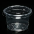 thumbnail image 2 of 100PCS 2oz Disposable Plastic Portion Cups Clear Portion Container with Lids for Jelly Yogurt Mousses, 2 of 6