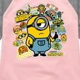 thumbnail image 3 of Despicable Me Minions - Banana Stickers - Toddler & Youth Girls Raglan Graphic T-Shirt, 3 of 4