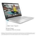 thumbnail image 4 of HP 15 Laptop, Intel Core i3-1005G1, 8GB SDRAM, 256GB SSD, Natural Silver, 4 of 6