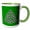 Green/White, variant on 3drose, Triquetra Knot with Interlaced Circle 2, 11oz Mug