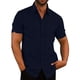 thumbnail image 2 of Camisa de manga corta para hombre, camiseta de manga corta para hombre, camiseta con botones para hombre, camisa con cuello vuelto para hombre, calidad en la que puedes confiar, 2 of 2