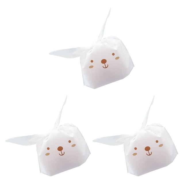 Inteprter 10 bolsas de galletas de caramelo, paquetes de alimentos, bolsas de papel de regalo con orejas de animales, decoración de fiesta de Pascua Type1 NO1 Inteprter CBP070728