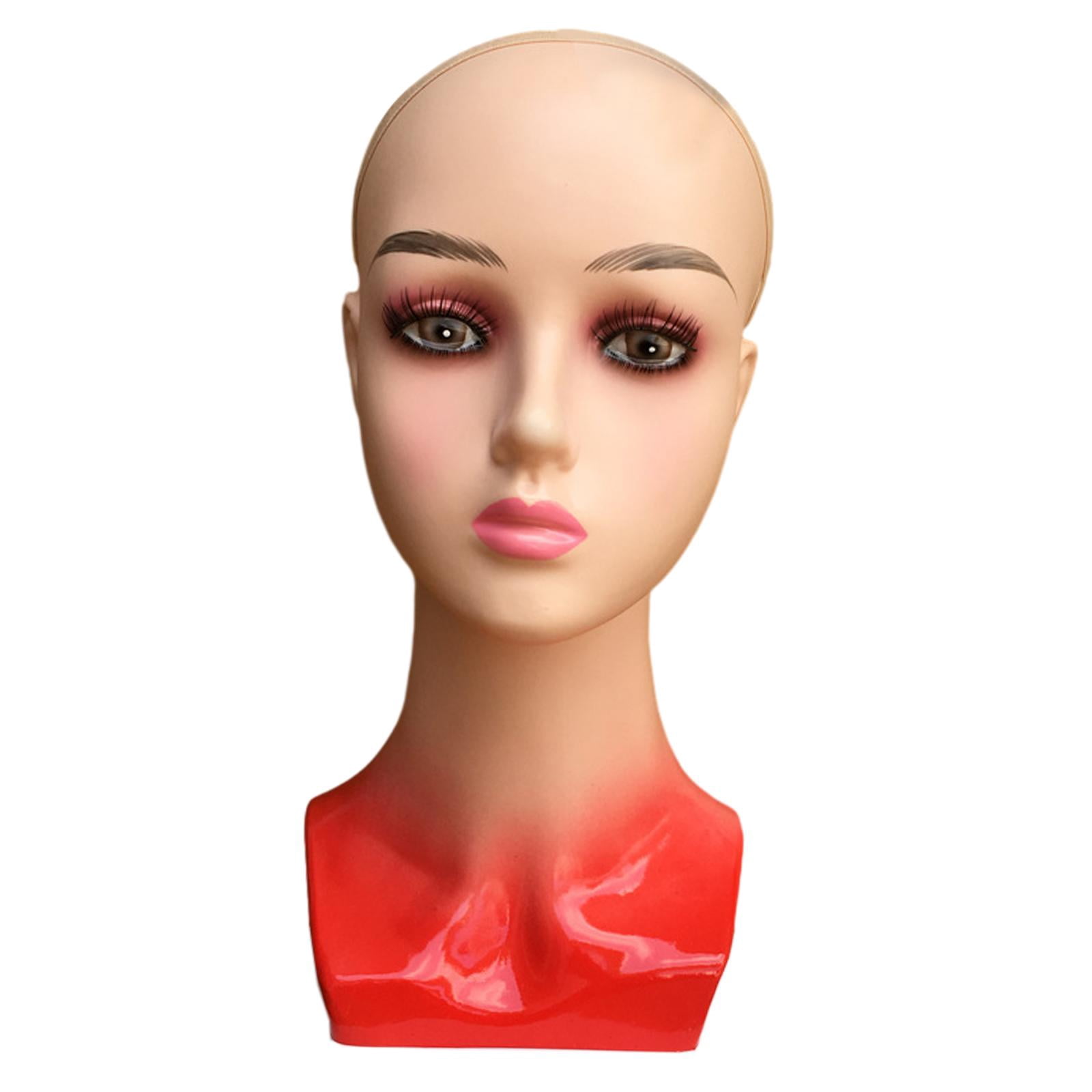 Female Bald Mannequin Head Manikin Head Stands for Hairpieces s Making redcloth