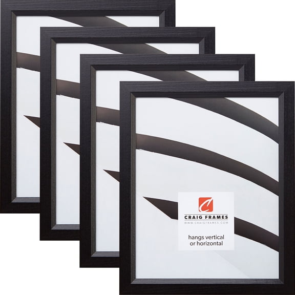 20x20 Black Hardwood Picture Frame, Set of 4