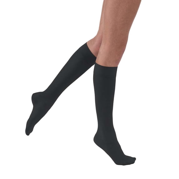 JOBST UltraSheer Compression Stockings, 30-40 mmHg, Knee High, Closed Toe, Anthracite, Medium