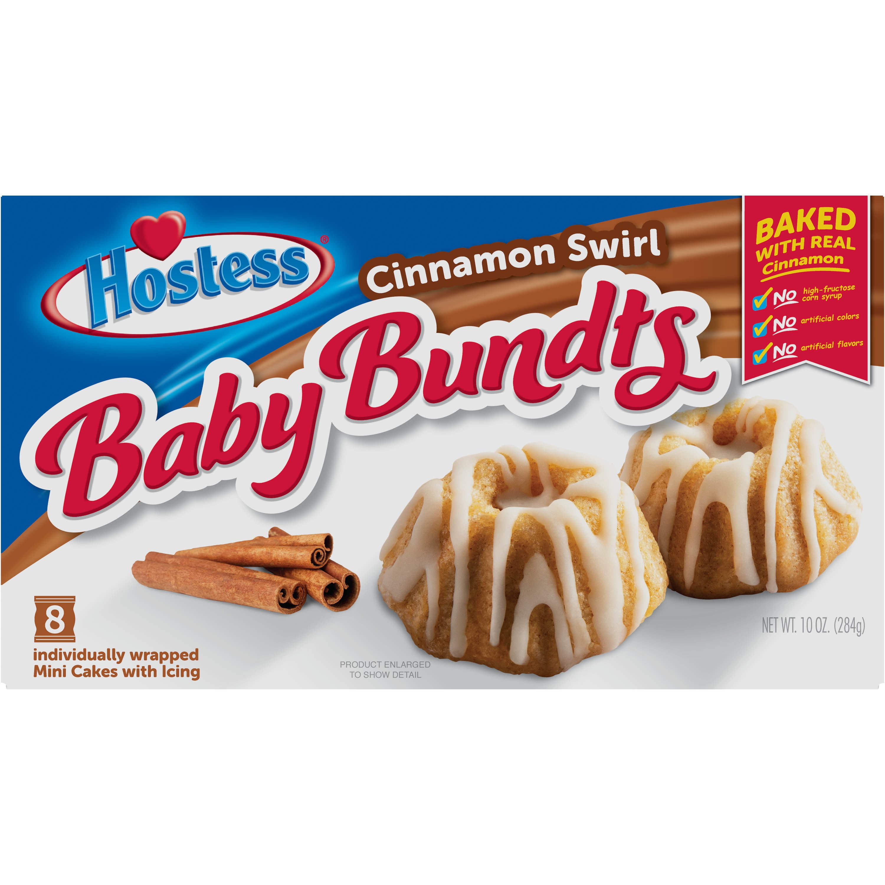 HOSTESS Baby Bundts, Cinnamon Swirl Cakes, 8 Count , 10 oz