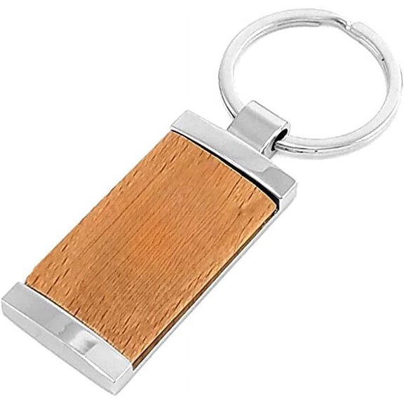 Gifts Infinity® Rectangle Wooden Keychain - (W-1, Rectangle)