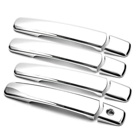 Sizver Chrome Door Handle Coverss For 2008-2013 Nissan Rogue *without smart keyholes no passenger keyholes*