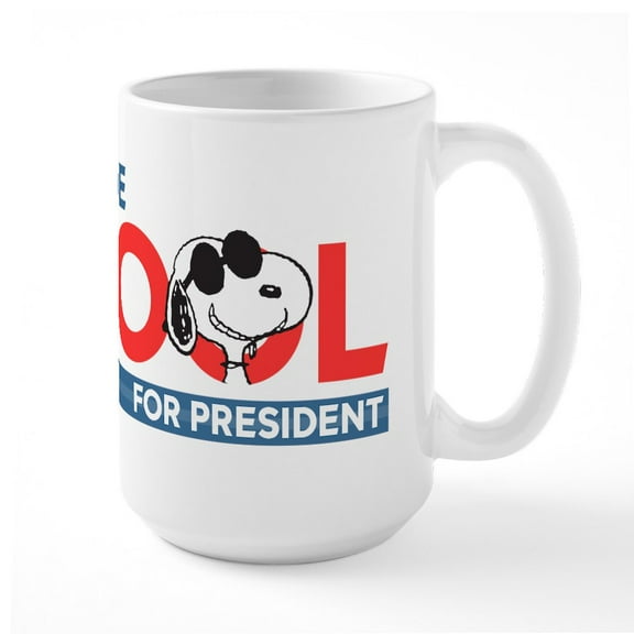 CafePress - Joe Cool For President Mugs - 15 oz Ceramic Large White Novelty Mug