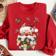 thumbnail image 2 of Women’s Christmas Crewneck Sweatshirt Loose Fit Long Sleeve Holiday Pullover Cute Santa Graphic Top Festive Fall Winter Graphic Tee for Seasonal Celebrations, 2 of 8