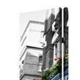 thumbnail image 2 of 3 Panel Blue Eyed Maid Print Foldable Room Divider, Blue - Saltoro Sherpi, 2 of 5