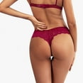 thumbnail image 7 of Women's Lace Underwear Low Waist Panty Breathable Bikini Panties, 4 Packs, 7 of 7