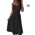thumbnail image 2 of Minnieouse Vestidos casuales de mujer Moda Elástico Sólido S-3XL sexy Ropa de vacaciones Vestido largo de mujer Ropa de playa Viaje Vestidos Negro METRO, 2 of 5