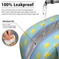 thumbnail image 5 of Lunch Bag Lunch Box for Women Reusable Insulated Lunch Bags,Water-Resistant Lemons and Polka Dots Cooler Lunch Tote Bag, Large Capacity for Work Travel Picnic, 5 of 6