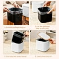 thumbnail image 5 of Holloyiver Mini Trash Can, Countertop Trash Can with Lid, 4L Tiny Garbage Bin Small Trash Can Plastic Recycling for Bathroom Office Kitchen Desk Coffee Table, White, 5 of 8