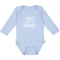 thumbnail image 3 of Inktastic Hold Your Horses in White Boys or Girls Long Sleeve Baby Bodysuit, 3 of 5
