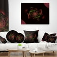 thumbnail image 3 of Designart Dark Purple Rounded Fractal Flower - Floral Throw Pillow - 18x18, 3 of 4