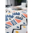 thumbnail image 4 of Boho Rectangle Tablecloth Cotton Linen Waterproof Table Cover Tabletop Decoration for Dining Room Restaurant Party (Color Geometric, Rectangle 55x86inch)…, 4 of 6