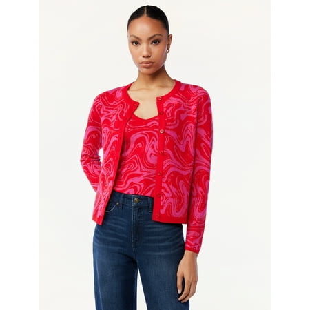 Scoop Women's Button Front Cardigan Sweater