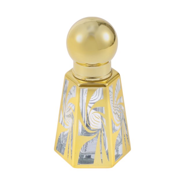 Ofertas Únicas 1 Pc Botellas de Perfume Hexagonales para Baño 0.33oz Tono Dorado