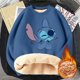 thumbnail image 1 of Sudadera de cuello redondo de Disney Stitch para adultos, sudaderas gruesas cálidas de Anime de dibujos animados, ropa de manga larga, regalo de cumpleaños lindo, Invierno, 1 of 4