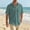 Army Green, variant on Men’s Linen Blend Untucked Button Down Shirt Short Sleeve Casual Breathable Beach Vacation Shirt, XL