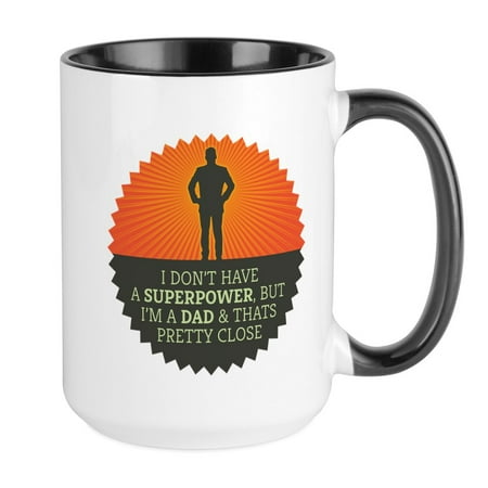 

CafePress - Dad Superpower Large Mug - 15 oz Ceramic Large Mug