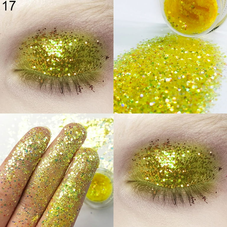 Yasu Pudaier 34 Colors Sequins Gel Glitter Eyeshadow Brightening Pigment  Cosmetics 