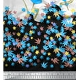 thumbnail image 3 of oneOone Georgette Viscose Fabric Artistic Flower Panel Print Fabric By Yard 42 Inch Wide, 3 of 3