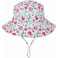 thumbnail image 5 of Baby Sun Hat UPF 50+ Wide Brim Bucket Hat - Adjustable Infant Toddler Sun Protection for Beach & Outdoor (Flower Printed,6-24 Months), 5 of 5