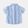 thumbnail image 4 of Boys T Shirts 10-12 Striped Print Short Sleeve T Shirts Button Down Comfortable Funny Tees T Shirts for Boys and Girls Blue,12-18 Months, 4 of 5
