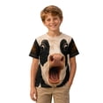 thumbnail image 2 of Boys Tshirts Short Sleeve Breathable Crewneck Graphic Print Tee for Active Wear Boys' Tops Tees Shirts Black 3 Years-4 Years, 2 of 4