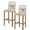 Blue Brown, variant on Starfish Coastal Bar Stool Covers Set of 2, Summer Ocean Coral Conch Seagrass Vintage Brown Stretch Bar Chair Covers with Backs, Removable Pub Counter Height Chair Cover for Kitchen Dining Room Cafe