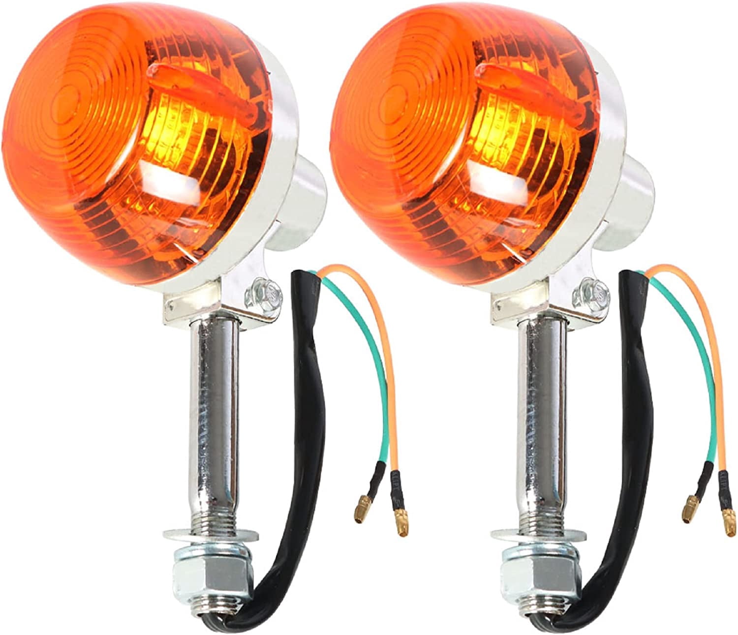 PBYMT Motorcycle Bullet Front Rear Turn Signal White Amber Light SMD Motoecycle Rear Blinker Indicator Compatible With Honda Yamaha Suzuki Kawasaki