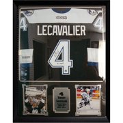 NHL Vincent Lecavalier Autographed Shadowbox with Jersey and 2 Photos, 36x44