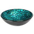 thumbnail image 1 of Eden Bath EB-GS60 Blue & Gold Mosaic Round Glass Vessel Sink, 1 of 1