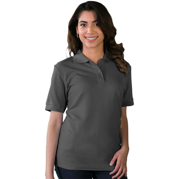 BlueGeneration Ladies S/S Value Pique Polo - Graphite 2 Extra Large Solid