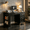 Black, variant on DreamCurship White Desk with 4 Drawers, 47 Inch Computer Desk with File Drawer and Power Outlets, Home Office Desk with Storage, Makeup Vanity Desk Dressing Table, White and Gold