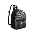 thumbnail image 2 of Eheartsgir Camouflage Deer Flag Print Travel Backpack Lightweight Mini Backpack for Outdoor Hiking, Polyester Front Pocket Casual Back Pack, 2 of 8